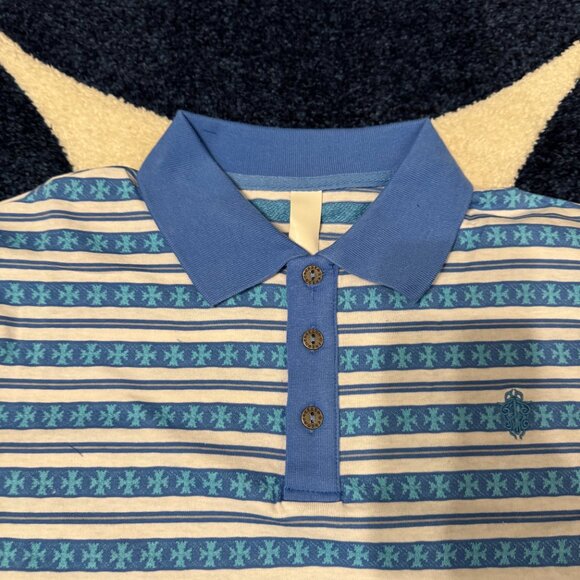 Chrome Hearts Blue Polo Longsleeve Mens sIze Large - Picture 2 of 3